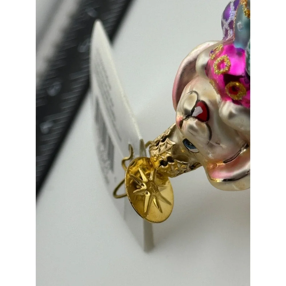 Christopher Radko High Roller Ornament Easter Bunny Rabbit Eggs‎ Little Gem